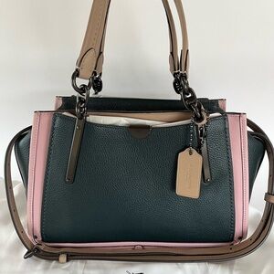 Coach Crossbody Dream Satchel in Colorblock - Pine Green Multi